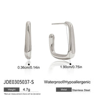 Jieding European And American Stainless Steel C-shaped Ear Studs Light Luxury High Sense