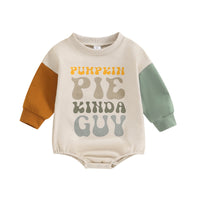 Children's Printed Contrast Color Romper