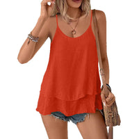 Casual Strapless Sleeveless Double-layer Camisole