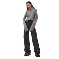 New Womens Wide-leg Denim Jeans