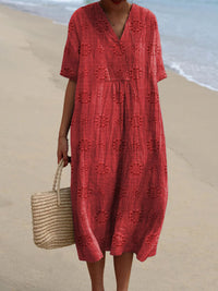 Plus Size Short-sleeve One-piece Dress For Women