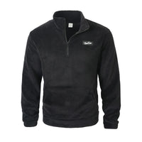 Stand Collar Loose Long Sleeve Sweatshirt Autumn Winter Casual Half Zip