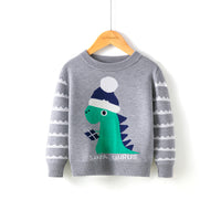 Autumn And Winter Christmas Dinosaur Boys Baby Cartoon Bottoming Sweater