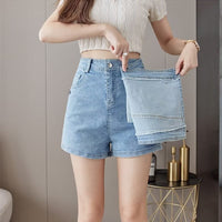 Solid Color Versatile High-waisted A-line Skirt For Women