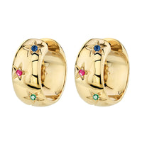 Cold Style High-grade Photosensitive Surface Earrings Micro-inlaid Asterism Zircon Small Ear Ring