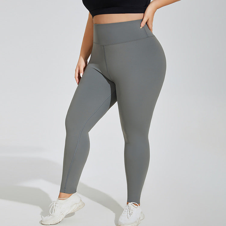 Plus Size Yoga Pants High Waist Hip Lift Seamless Cloud Sense Women's Fitness Exercise