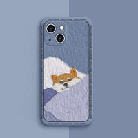 Oil Painting Shiba Inu Couple's Mobile Phone Case