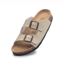 Buckle Flat Cork Slippers Same Beach Buckle Sandals