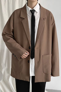 Men's Fashionable Loose All-Match Casual Suit Jacket