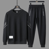 Round Neck Sweater Pants Men's Casual Sweatshirt Outfit