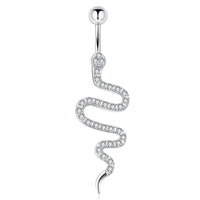 Women's Fashion Diamond Snake-shaped Navel Stud Belly
