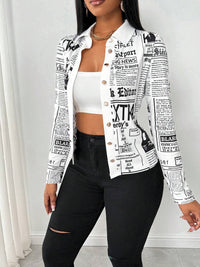 New Women's Casual Shirt With Lettered Slogan