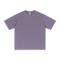 Street Long-staple Cotton Solid Color Short Sleeve