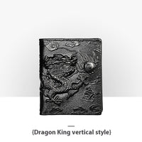 Personalized Retro Handmade Embossed Leather Wallet For Man