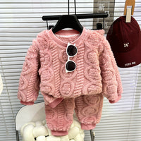 New Korean Style Girls' Solid Color Pajamas