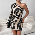 European And American Womens Fashionable Elegant Casual Printed Slip Dress