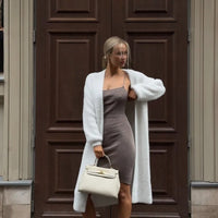 Sweater Cardigan Jacket White Versatile Women's Clothing