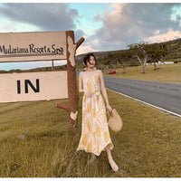 Lace-up Long-sleeved Waist-cinching Maxi Dress