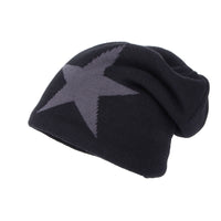 Fleece-lined Warm Big Five-pointed Star Knitted Woolen Hat