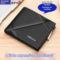 Men's Short Leather Wallet With Zipper