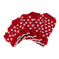 Autumn And Winter Warm Red Love Dog Clothes Sweater Skirt