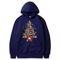 Printed Pocket Hooded Long Sleeve Sweatshirt For Men And Women
