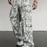 Mens Loose Fit Work Pants With A Drawstring