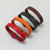 Simple Retro Multi-color Adjustable Cattle Leather Bracelet