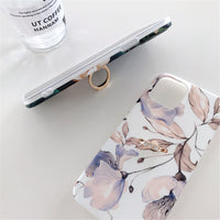 Ring Holder Phone Case Magnolia Flower