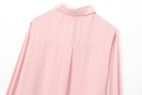 Autumn Beauty Outfit Velvet Bow Decorated Shirt