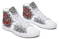 Printed Couple High Top Canvas Shoes