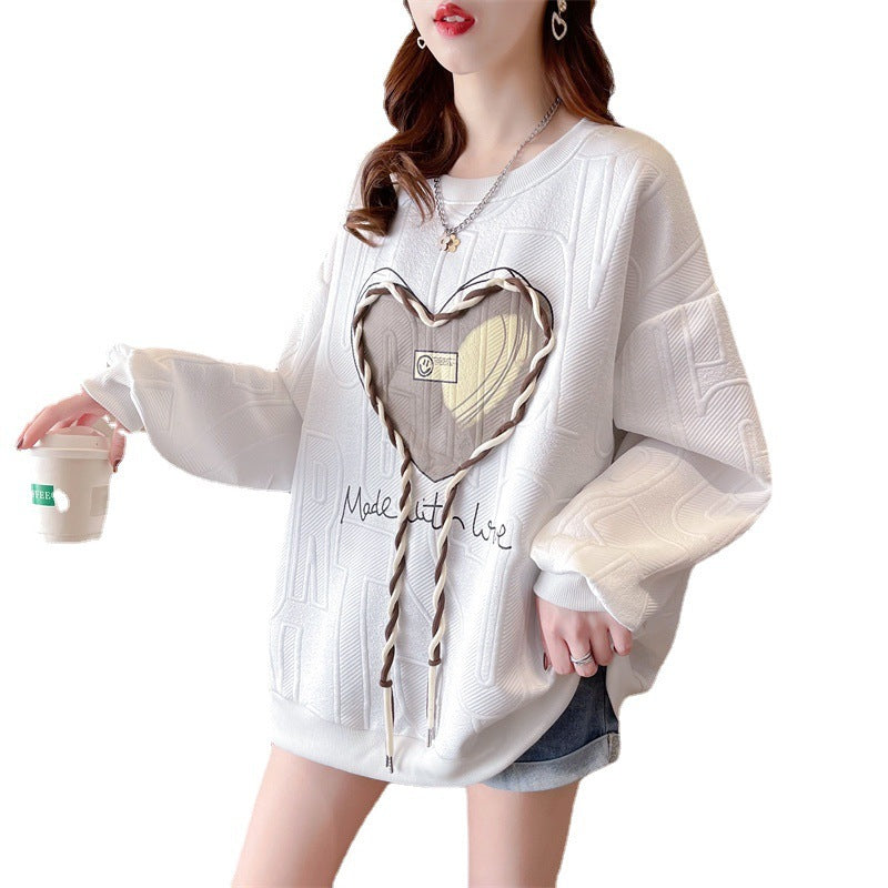 Korean Style Sense Of Design Niche Hooded Long-sleeved Sweater For Women