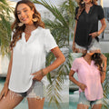 Women's Casual V-Neck Short-Sleeve Top