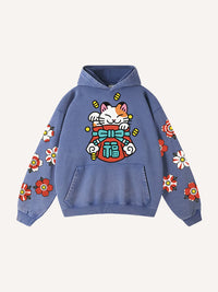 Fashion Casual Printed Polyester Sweater