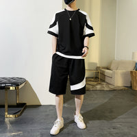 Men's Korean-style Fashion Short Sleeve Casual Suit