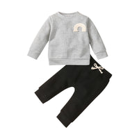 Autumn Rainbow Rope Simple Children's Suit