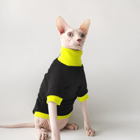 AutumnWinter Trendy Brand Contrast-color High-neck Fleece-lined Hoodie For Warmth