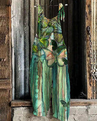 Sweet Little  Print Retro Wide-leg Women's Jumpsuit