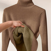 Women's Warm Thickened Inner Wear Long-sleeved Knitted Top