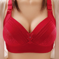 High-end Plus Size Thin Cup Without Steel Ring Beauty Back Underwear Comfort Adjustment Breathable Sweat Absorbing Bra
