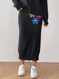 Women's Mid-length Elegant Embroidered Three-dimensional Flower Stitching Skirt