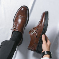 Youth Leather Shoes Breathable One Pedal Men's Business Casual