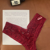 French Sexy Underwear Transparent Lace Red