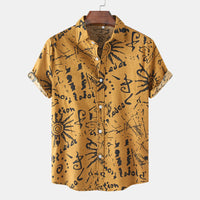 Ethnic Style Floral Fashion Multi-color Slim Shirt
