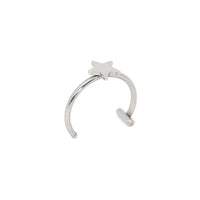 Stainless Steel Bar Heart Cross Lip Ring