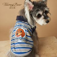 Tony Bear Dog Clothes Striped Polo Shirt