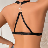 Triangle Cup Halter Chain Fine Circle Thin Strap Adjustable Bra