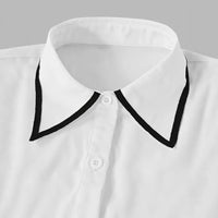 Autumn Fashion Solid Color Commute Tie Long Sleeve Shirt Women's Clothing
