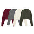 Women's Fashion Temperament Decorated Row Button Knitted Cardigan Coat Sweater