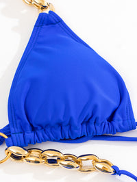New Chain Beach Bikini In Solid Color